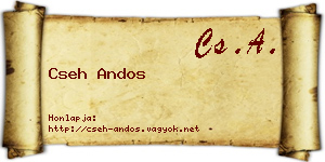 Cseh Andos névjegykártya